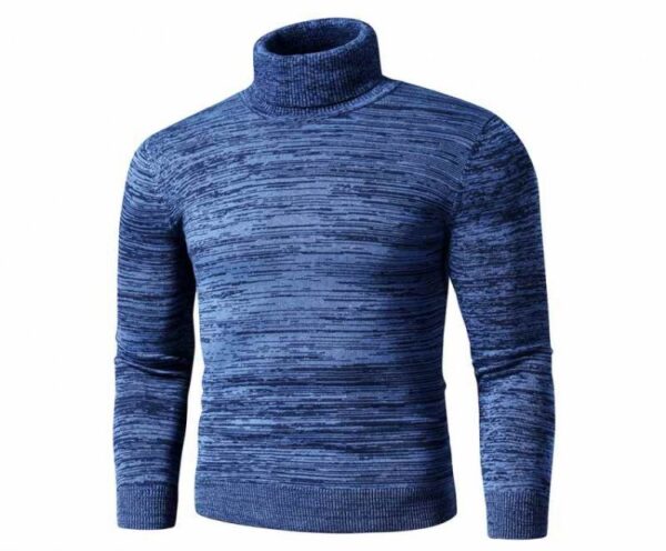 TFU Men Autumn New Casual Mixed Color Cotton Fleece Turtleneck Sweater Pullovers Men Winter Fashion Warm Thick Sweater Men