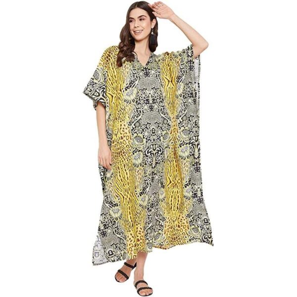 Maxi Style Dresses Long Printed Caftan Beach Dress Women Plus Size Evening Gown